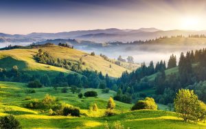 The green hills that ring the Manipur valley