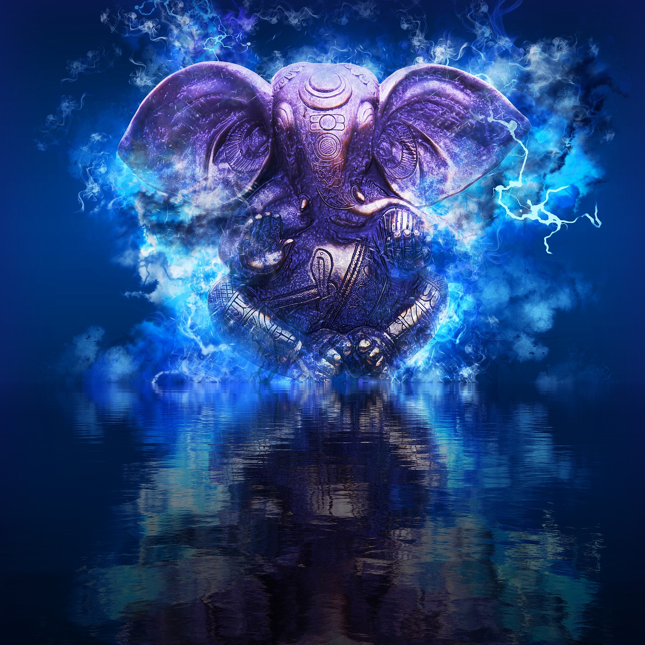 An idol of the elephant headed god Ganesha, beloved patron of Maharashtra