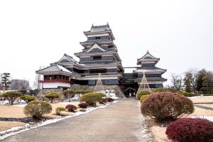 Matsumoto Castle reflected in water
