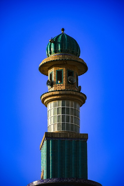 A mosque minaret against the sky