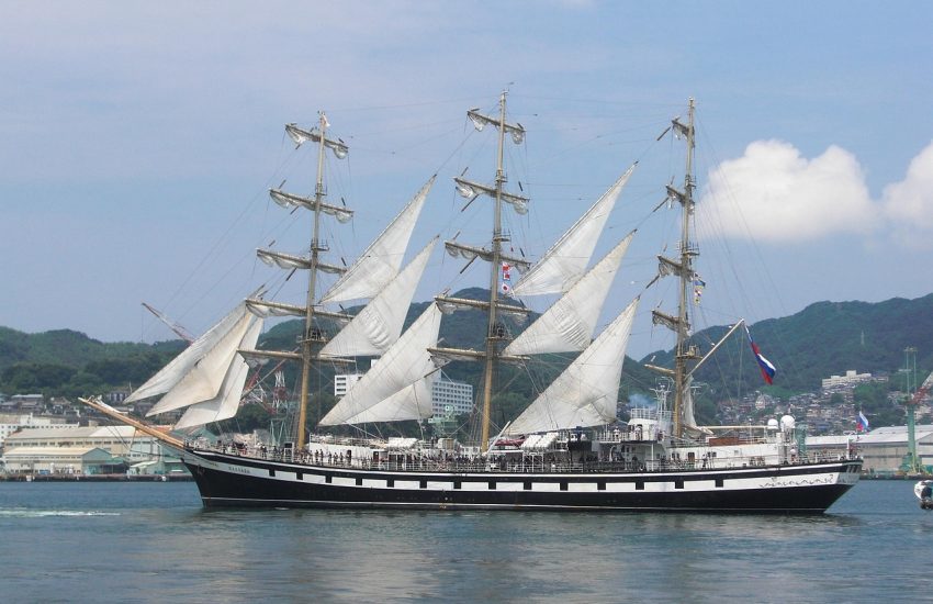 Nagasaki harbor and waterfront, Japan