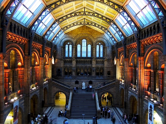 The ornate facade of the Natural History Museum
