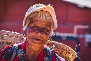 A Ngalop Bhutanese woman in the traditional kira