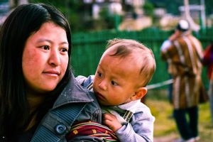 A Ngalop mother and child in western Bhutan
