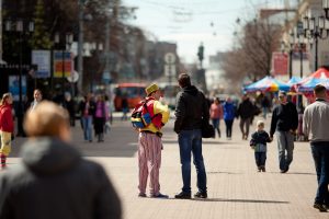 Bolshaya Pokrovskaya pedestrian street in Nizhny Novgorod