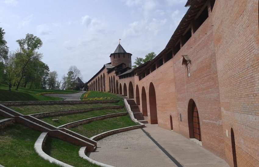 Nizhny Novgorod kremlin above the Volga