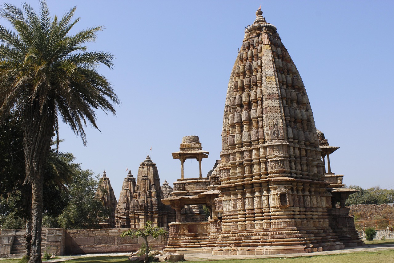A Hindu temple of northern India, center of devotion and daily worship