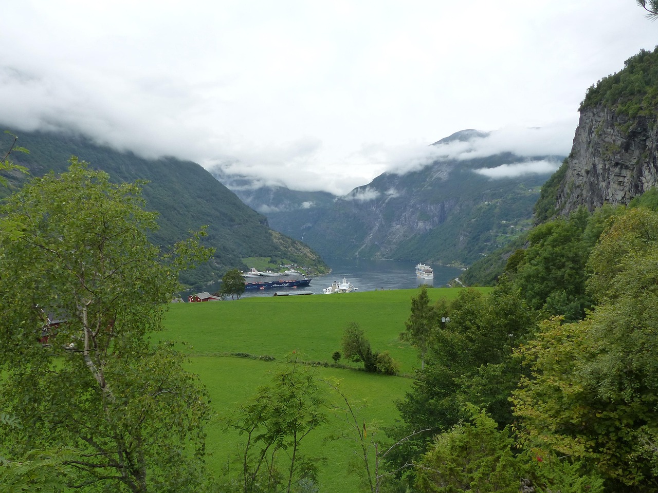 The Geirangerfjord, one of the most famous and dramatic of all Norwegian fjords
