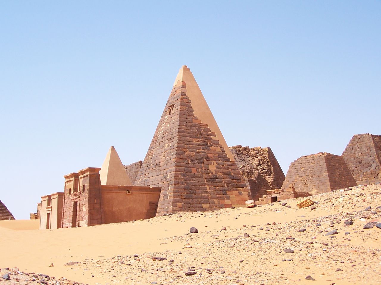 The pyramids of Meroe in Sudan