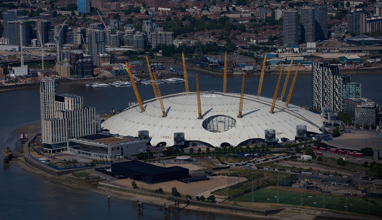 The O2 Arena on the Greenwich Peninsula