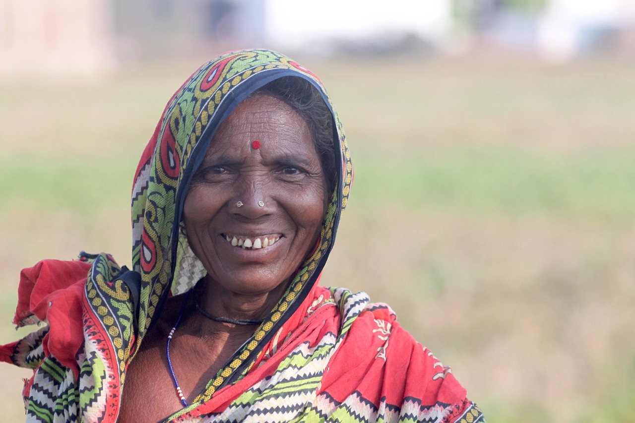 A rural scene in the countryside of Odisha