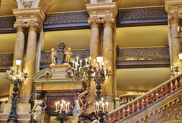 The grand staircase of the Palais Garnier