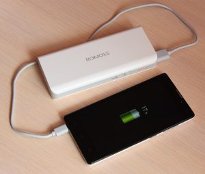 A portable power bank for charging devices