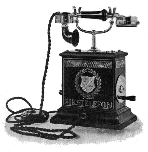 Early wall-mounted telephone from 1896
