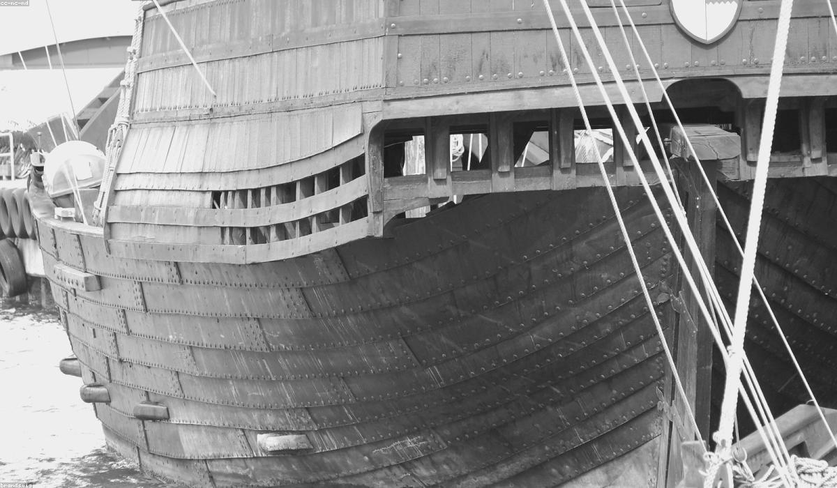 A medieval trading ship