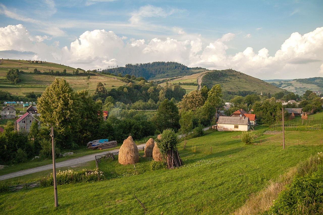 The Carpathian countryside of southern Poland