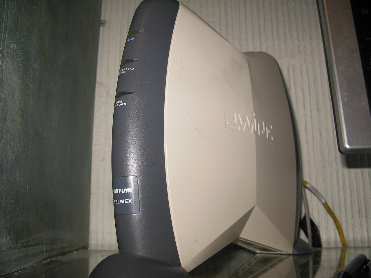 A cable modem that brings internet into the home