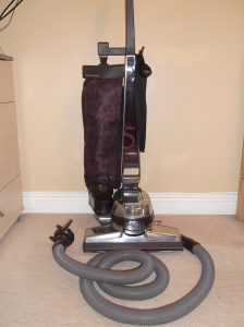 A traditional upright vacuum cleaner