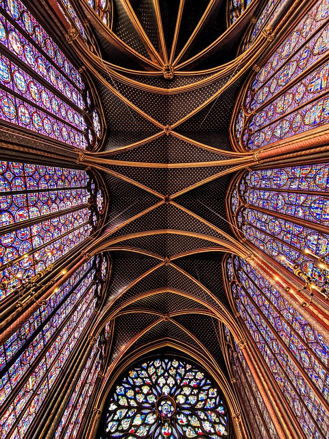 Detail of Gothic stained glass