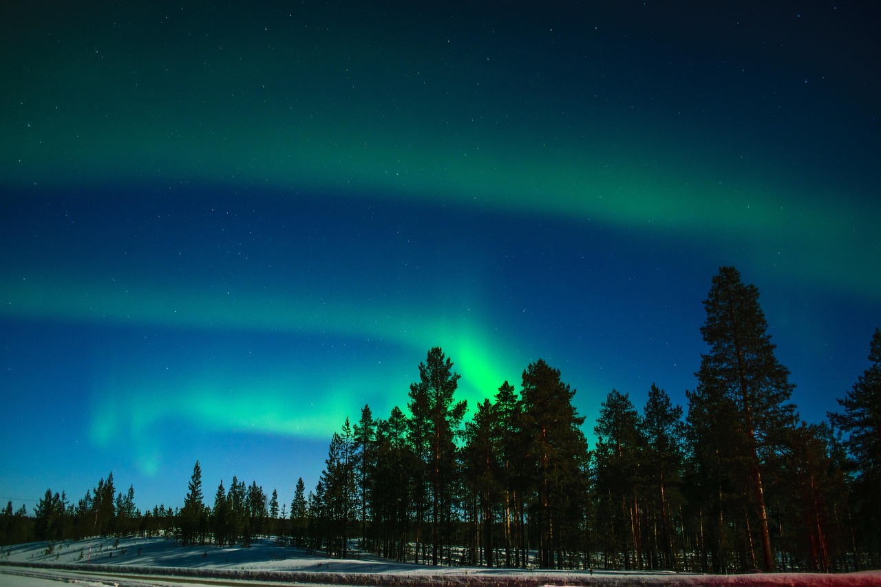 The northern lights over Lapland, a landscape central to Sami life and storytelling