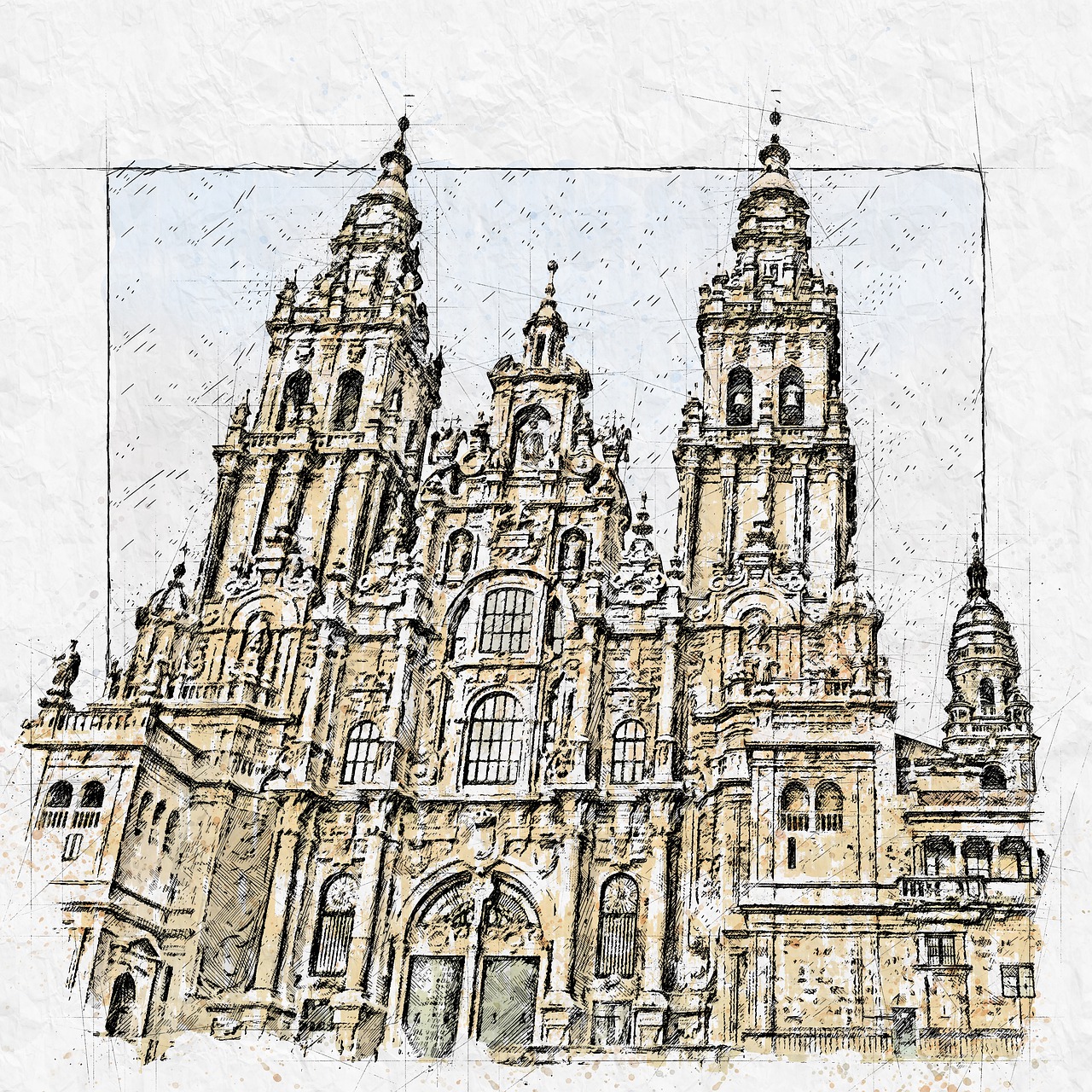 The cathedral of Santiago de Compostela