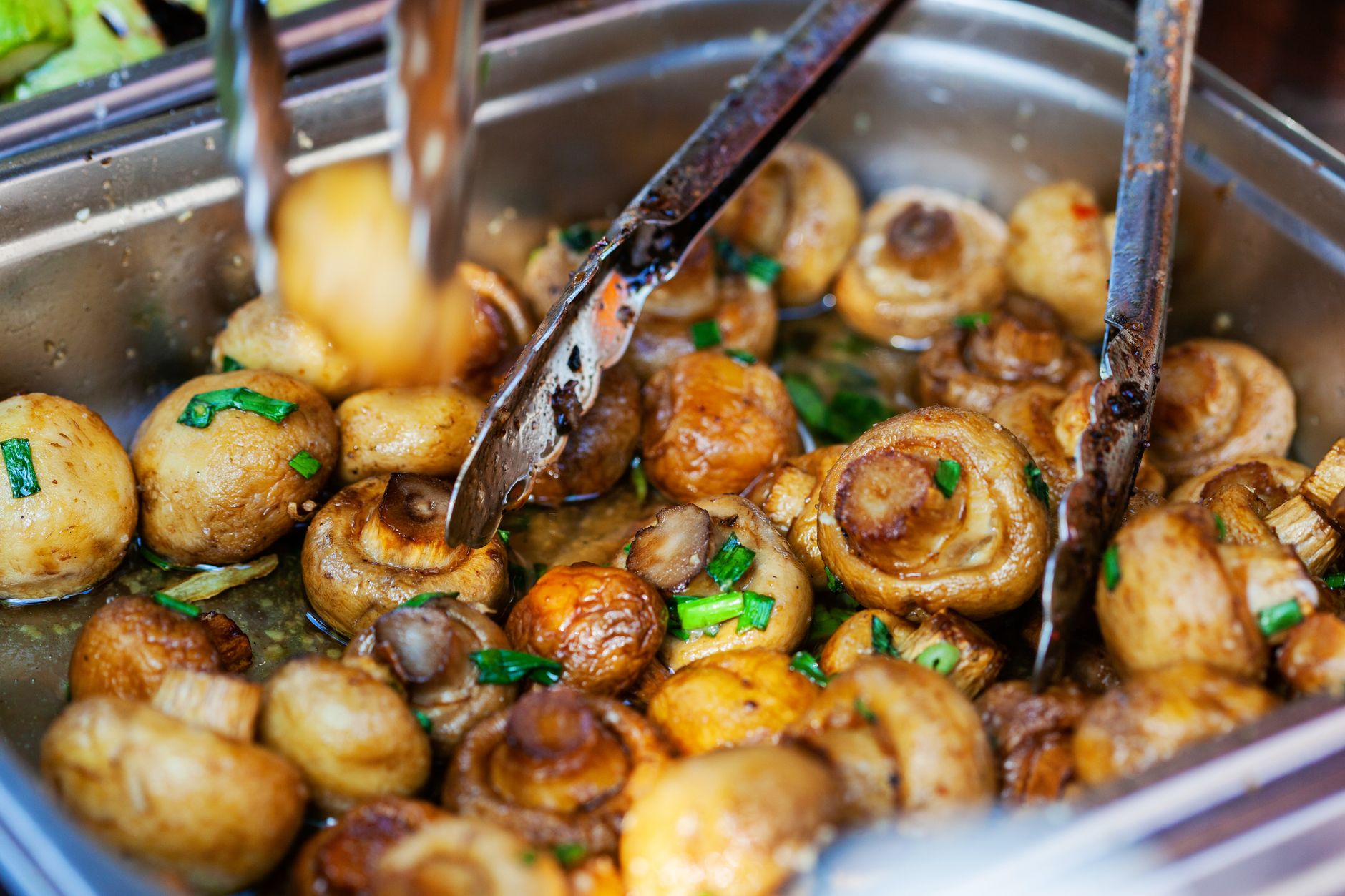 Sauteed Mushrooms with Meat in Casserole