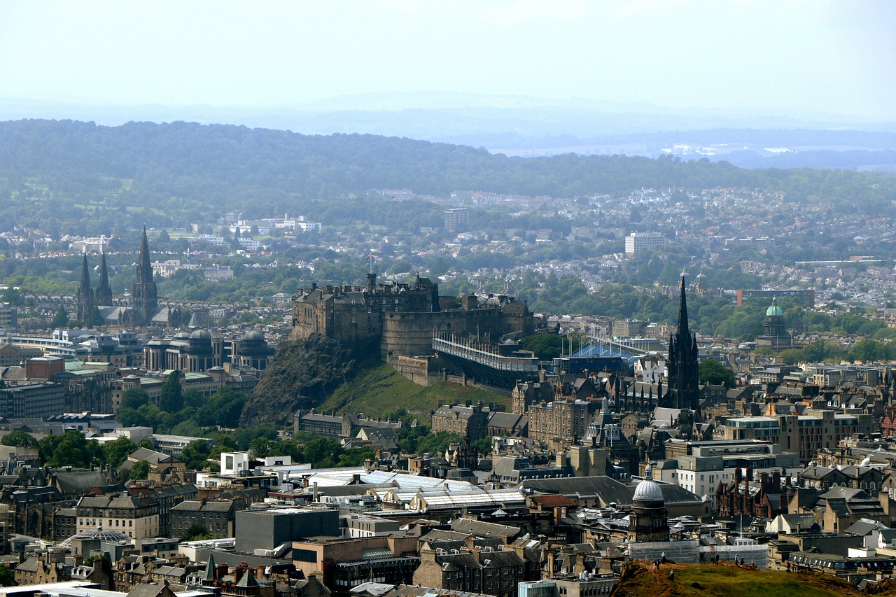 Edinburgh Castle on its volcanic rock above the Scottish capital