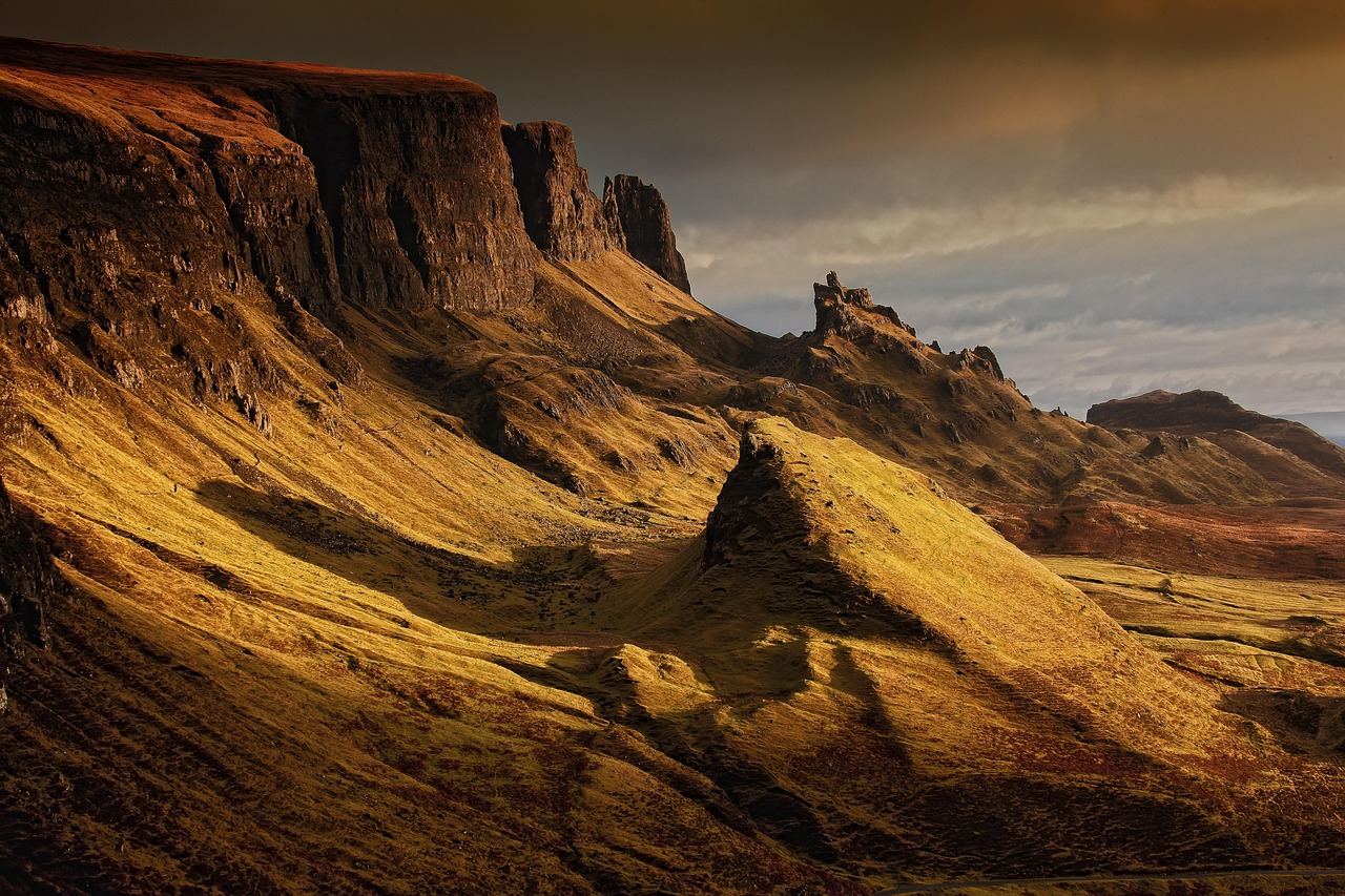 The rugged mountains of the Isle of Skye in the Inner Hebrides