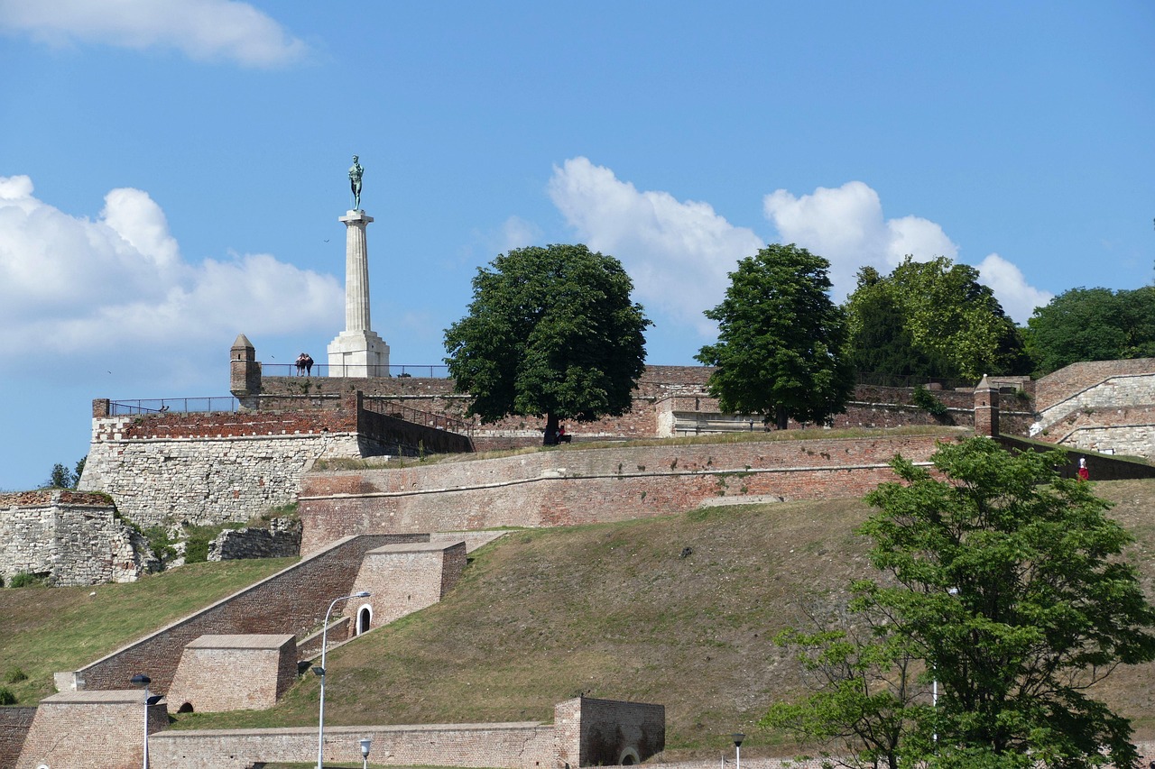 The Belgrade Fortress overlooking the meeting of the Sava and Danube