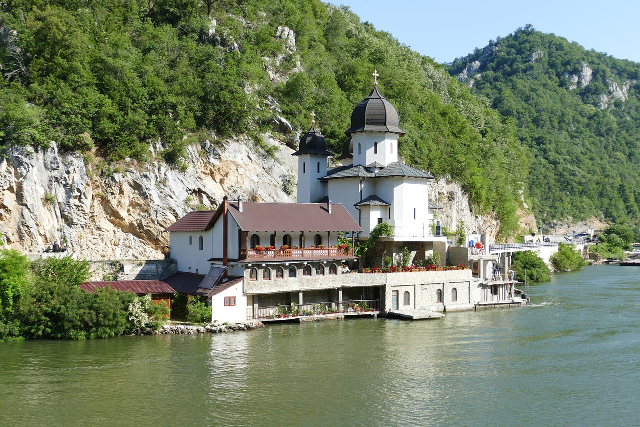 The Danube flowing through Serbia toward the Iron Gates