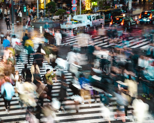 The lively streets of Shibuya