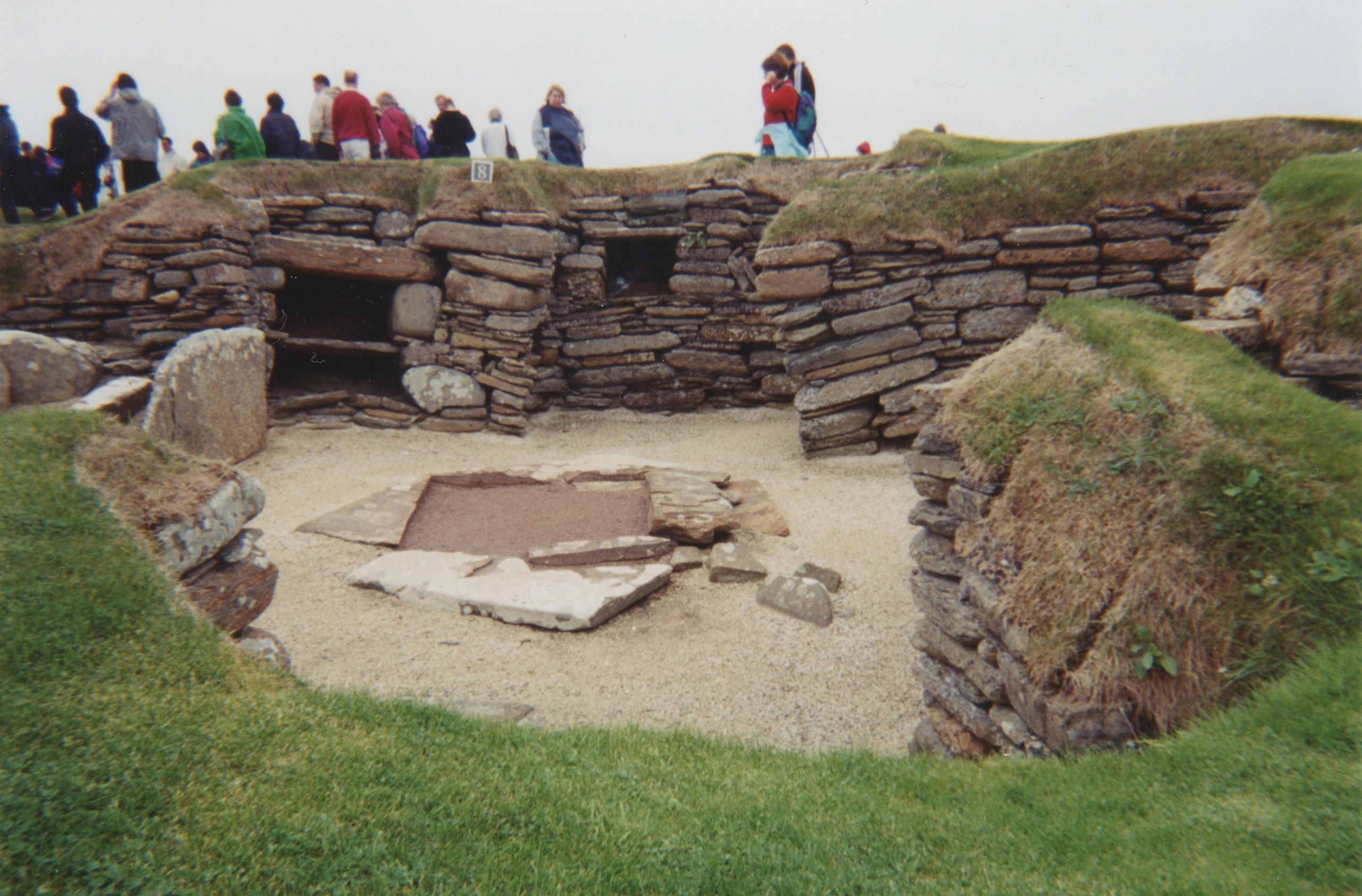 Skara Brae today. The stone walls and built-in furniture have survived almost intact for around 5,000 years.