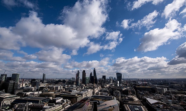 The London skyline seen from above
