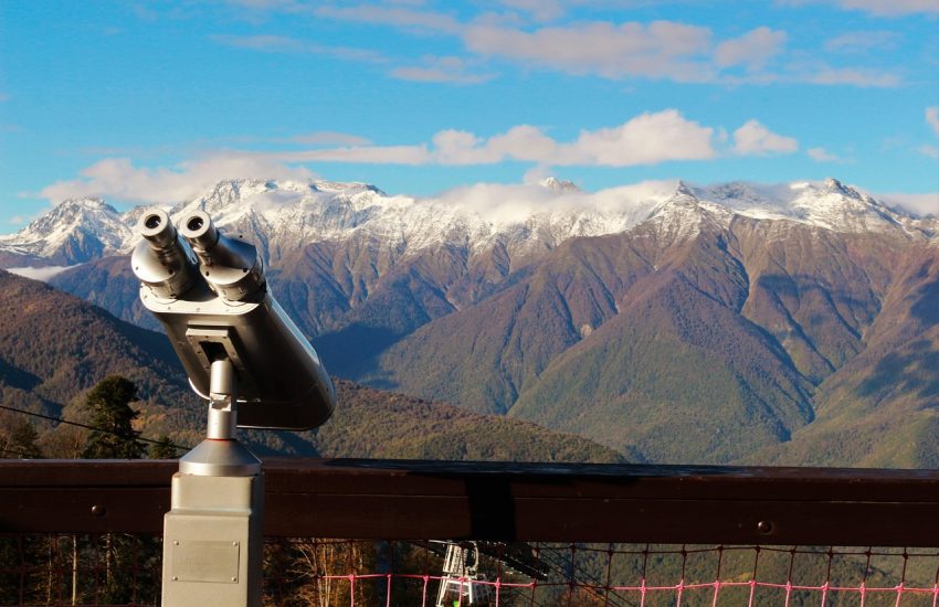 Krasnaya Polyana mountains above Sochi