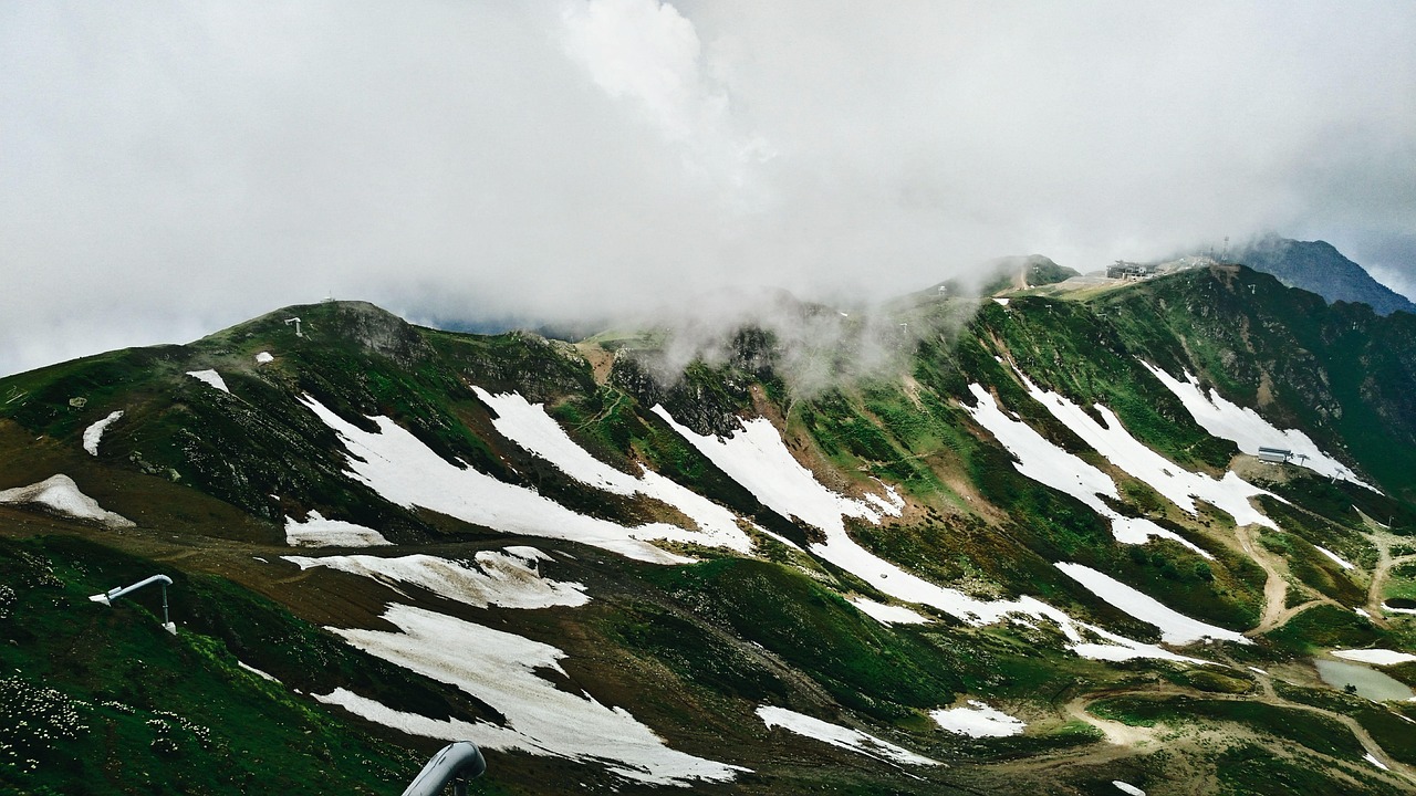 Krasnaya Polyana mountains above Sochi