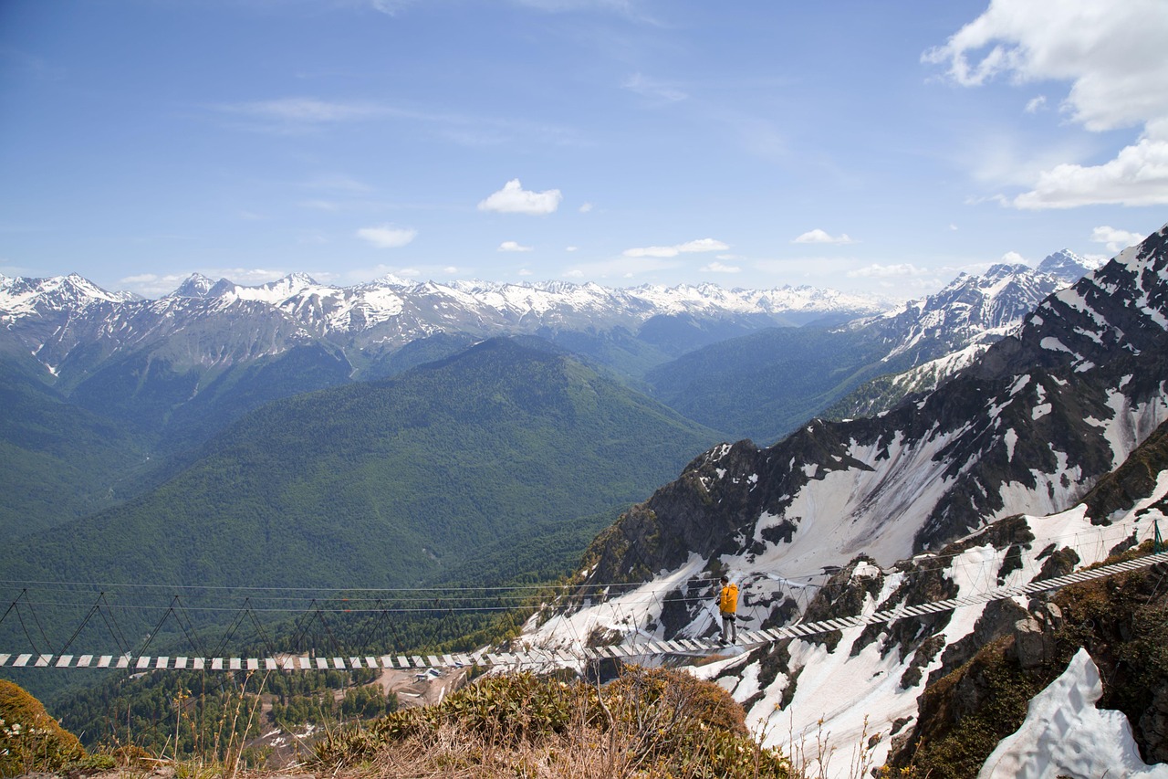 Krasnaya Polyana mountains above Sochi