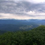View over forested hills near Sochi