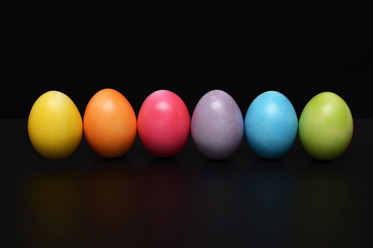 Painted Easter eggs in the elaborate style associated with Sorbian folk tradition