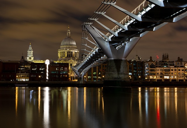 The Millennium Bridge leading to St Paul's