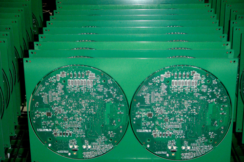 A densely packed printed circuit board