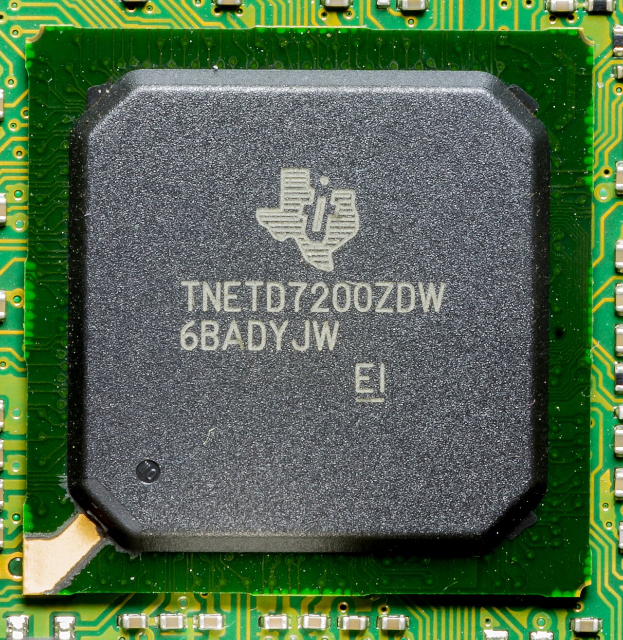 A system-on-a-chip (SoC), the brain of a phone