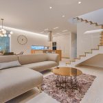 Smart space-saving furniture in a tiny modern home
