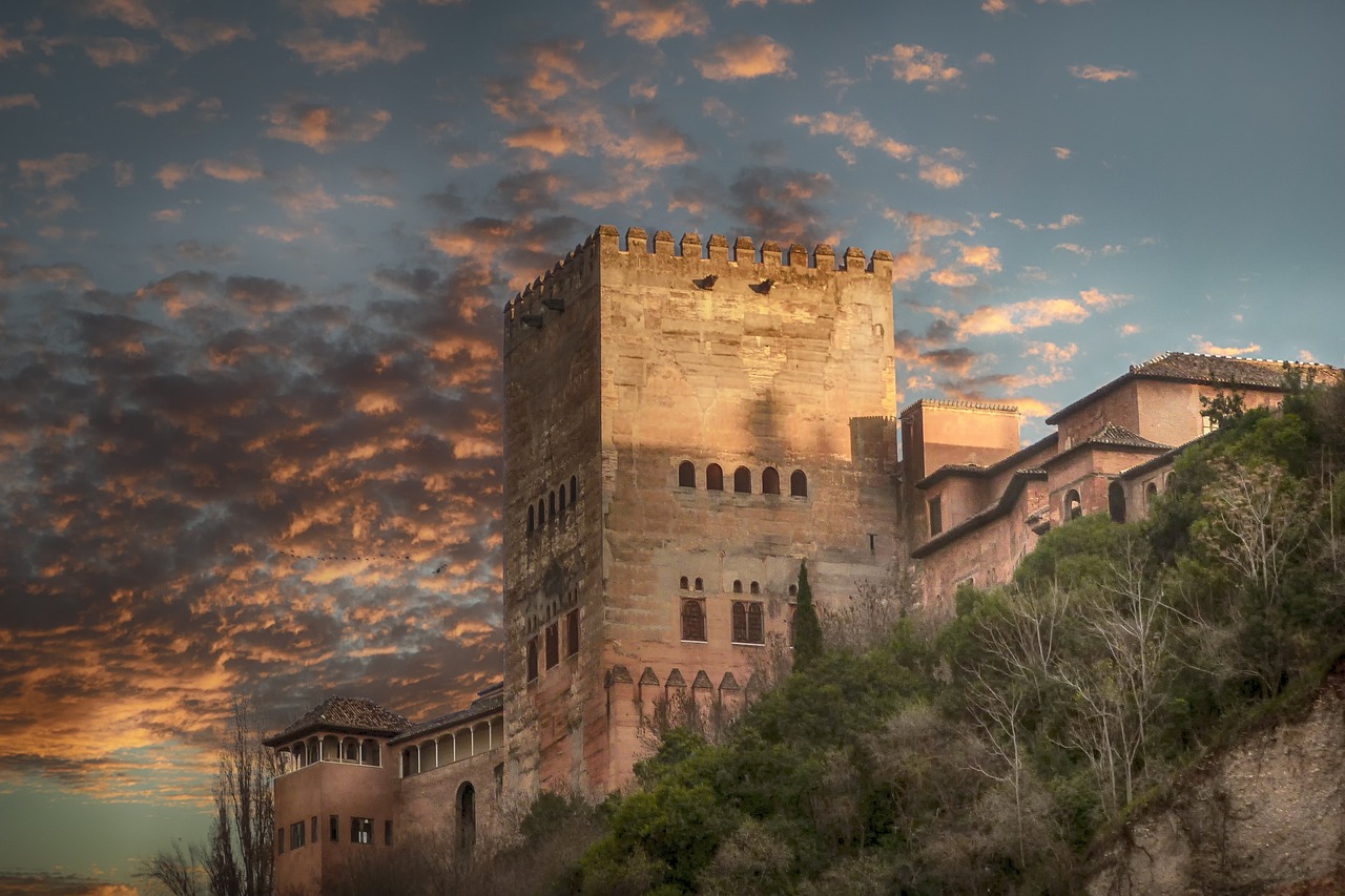 The Alhambra in Granada, the great monument of Moorish Spain and centuries of Islamic rule