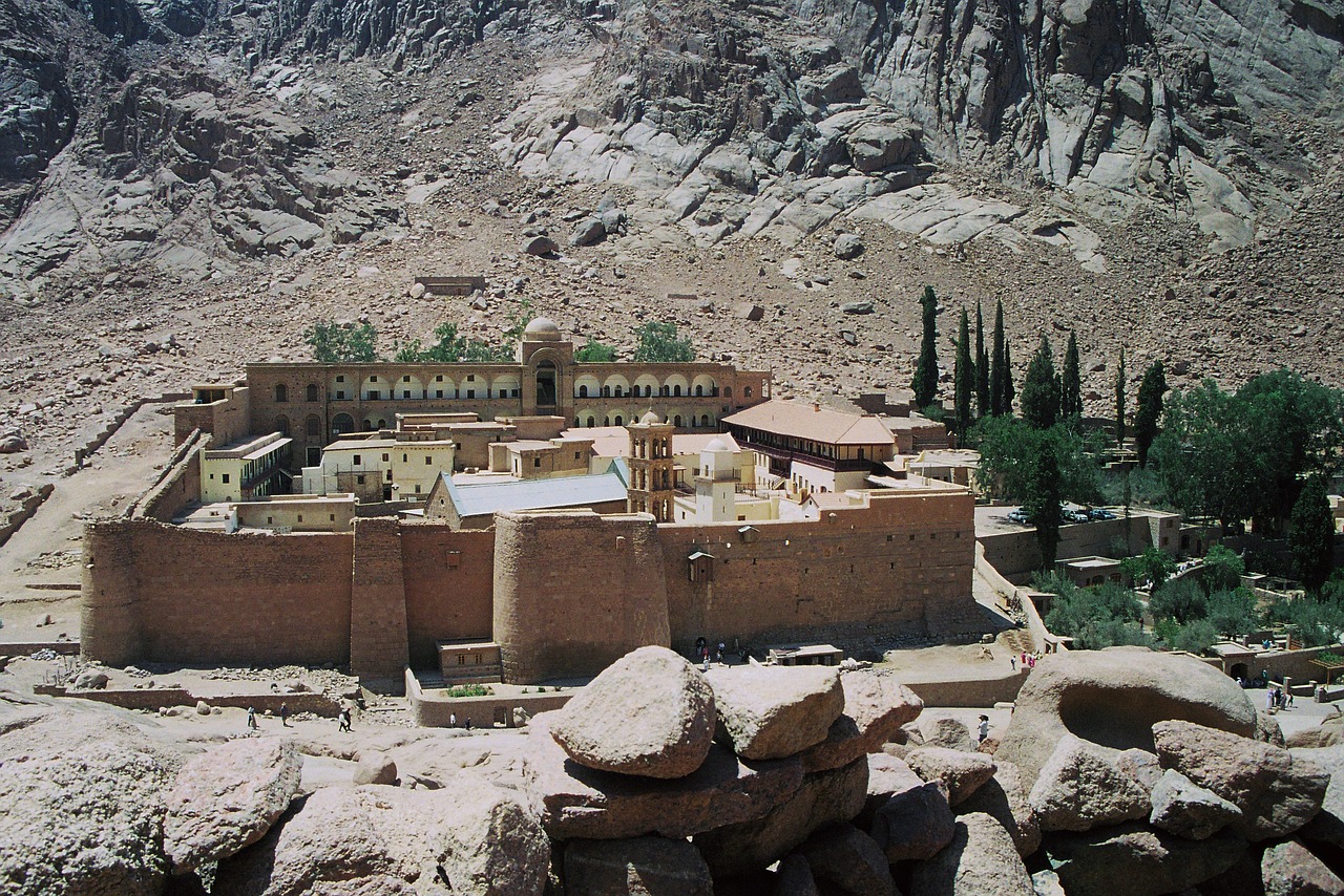 Saint Catherines Monastery in the Sinai mountains