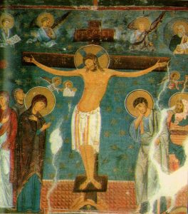 The Crucifixion fresco at Studenica