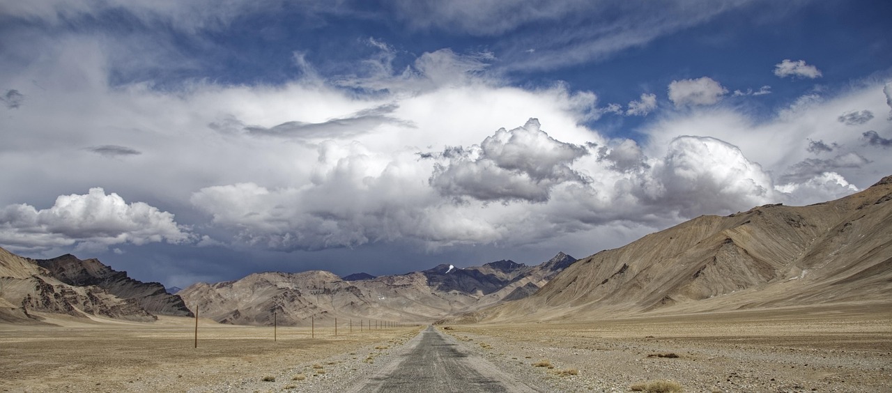 Pamir Highway and mountains
