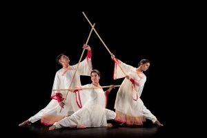 A dancer performing Bharatanatyam, the classical dance tradition of Tamil Nadu