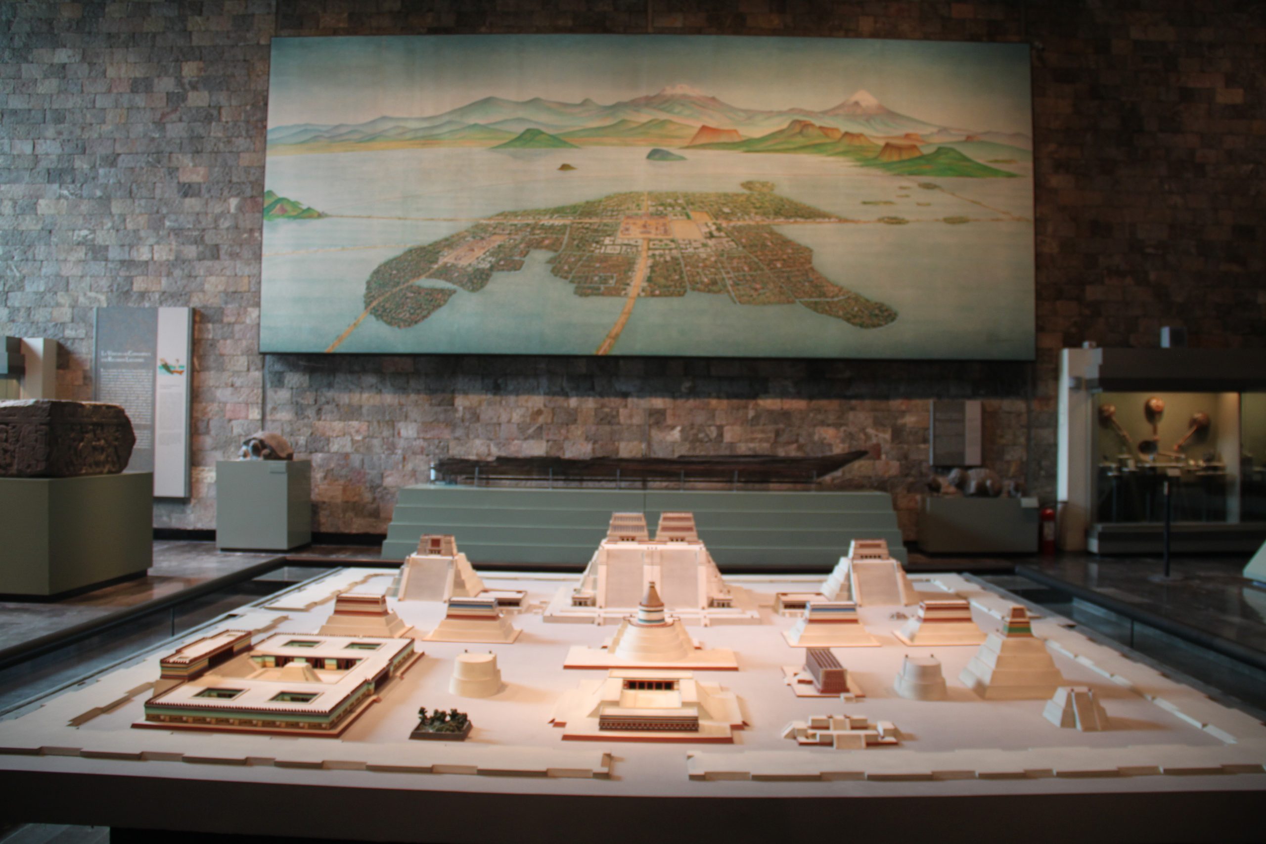 A model of the ceremonial center of Tenochtitlan