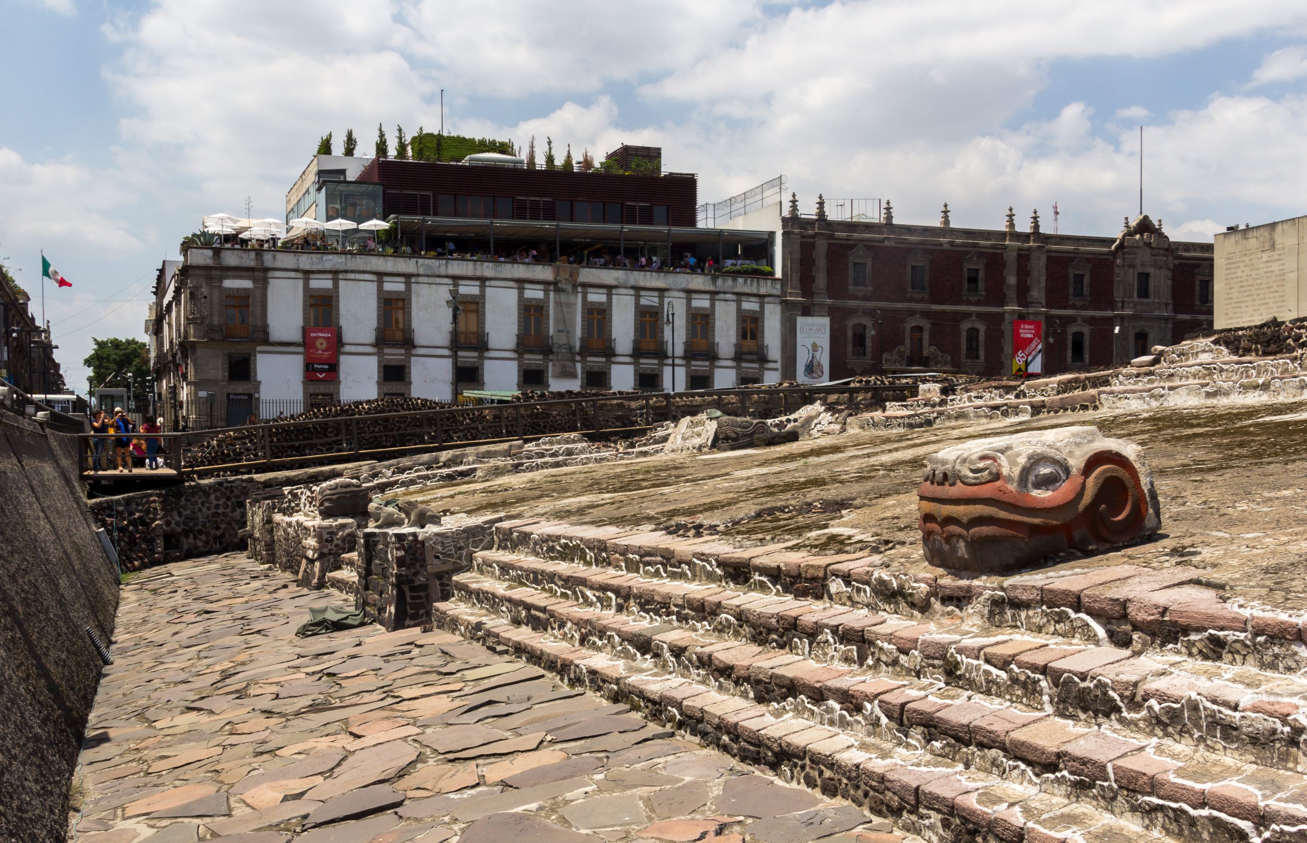 Excavated platforms of the Templo Mayor