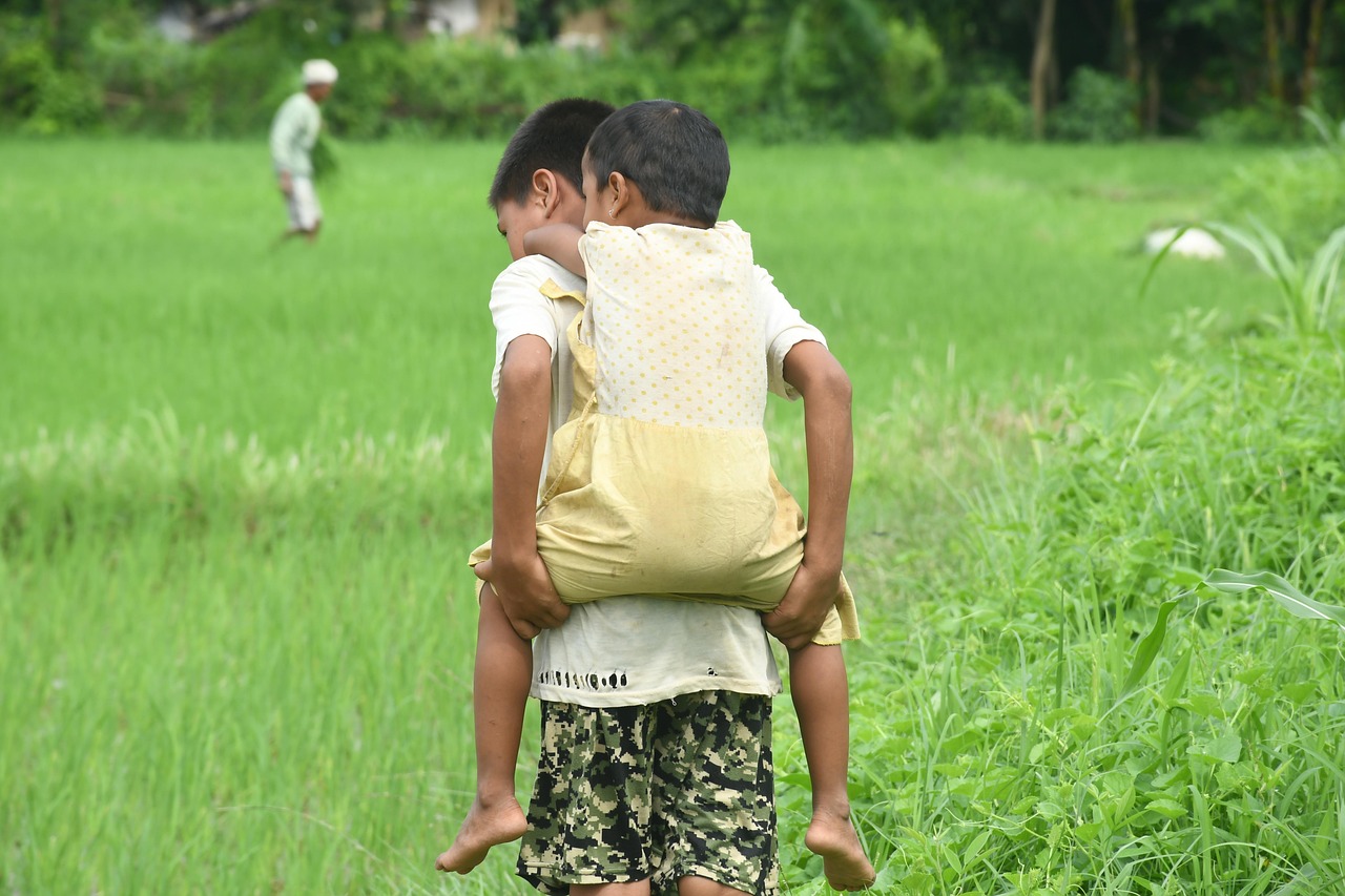 Children in a Terai village